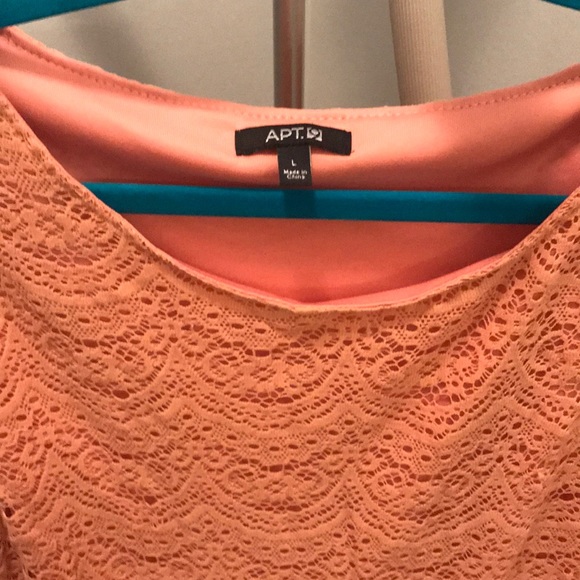 Peach lace Apt 9 dress - Picture 2 of 3